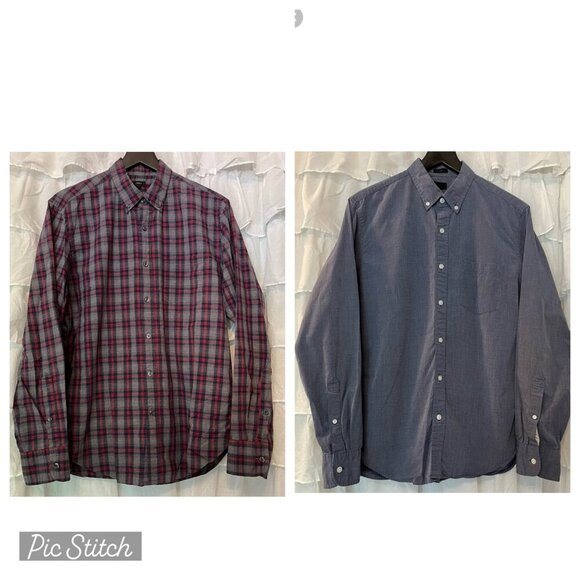 BUNDLE J. Crew Button Down Long Sleeve Shirts - Size Medium - Picture 1 of 16